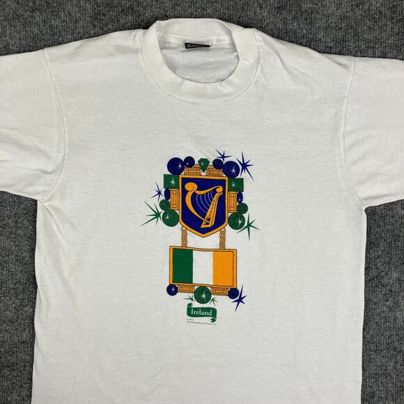 Vintage Ireland T-Shirt Men's Medium Graphic Fruit of the Loom Polyester cotton - Picture 1 of 9